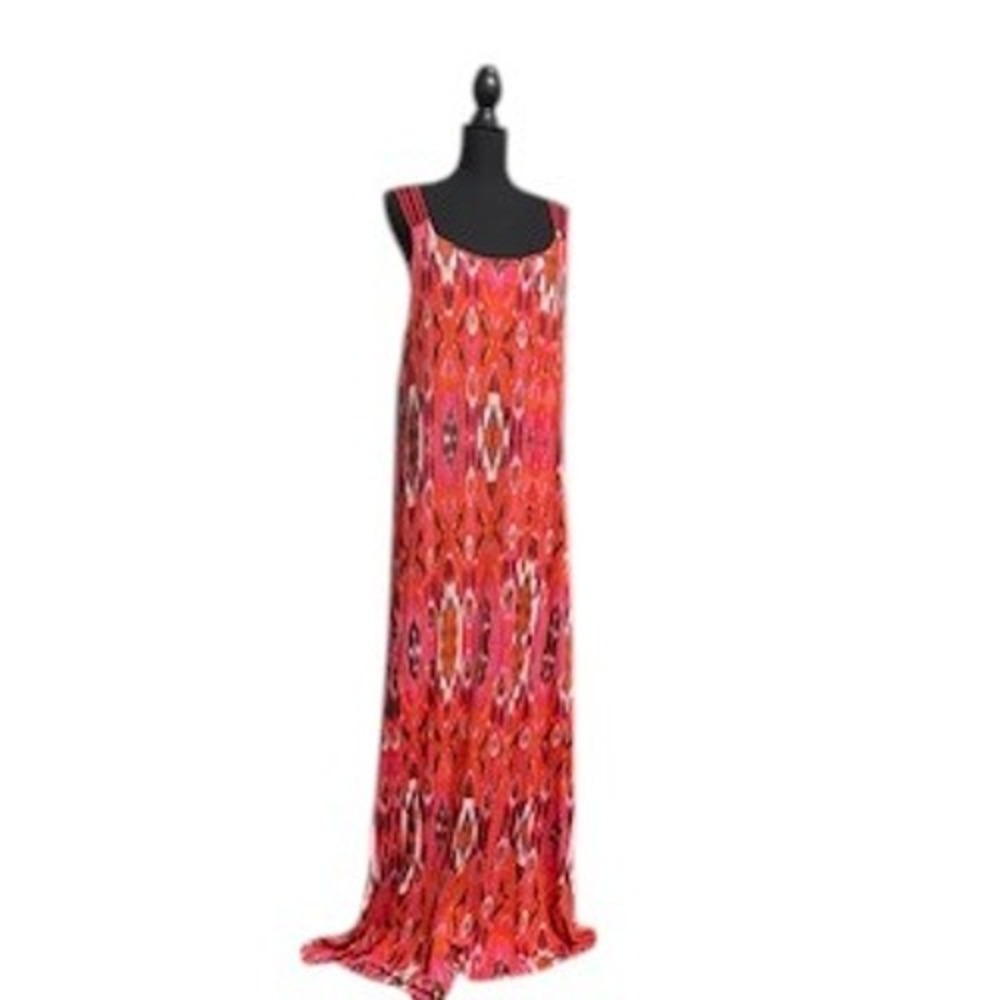 Cynthia Rowley Maxi Dress Sleeveless Geometric Print Casual XL